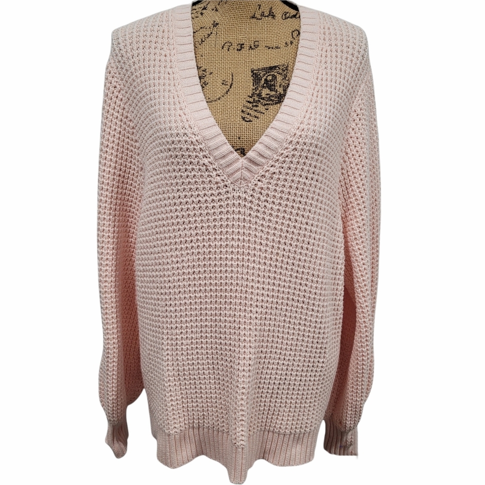 J. Crew Pink V-Neck Sweater - Picture 2 of 7